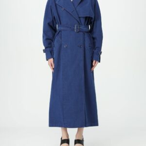 Trench Coat MAX MARA Woman color Blue