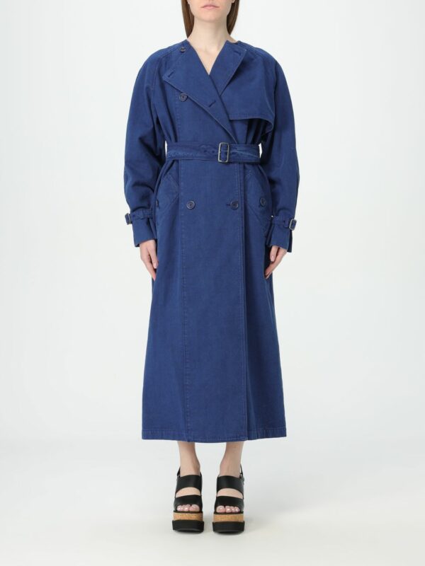 Trench Coat MAX MARA Woman color Blue