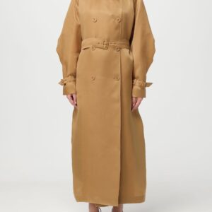 Trench Coat MAX MARA Woman color Leather