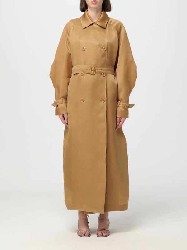 Trench Coat MAX MARA Woman color Leather