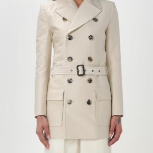 Trench Coat SAINT LAURENT Woman color White