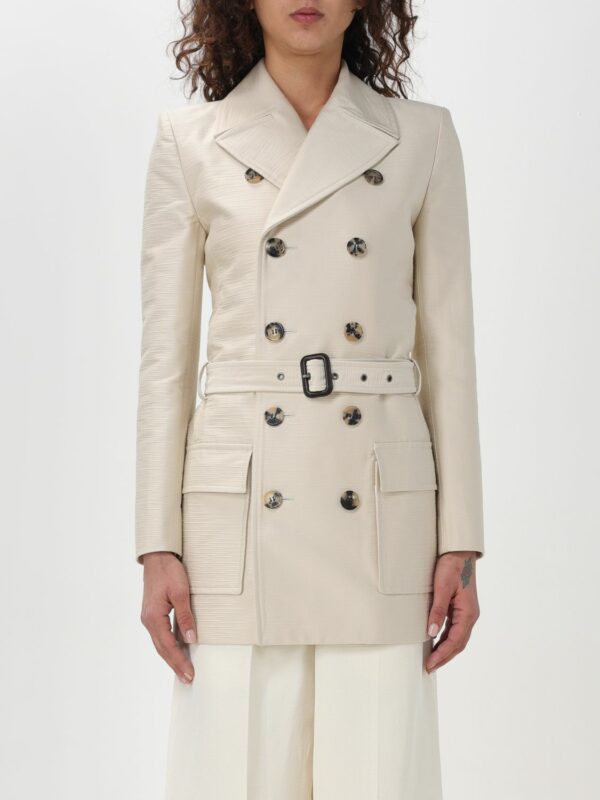 Trench Coat SAINT LAURENT Woman color White