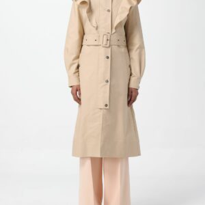 Trench Coat TWINSET Woman color Milk