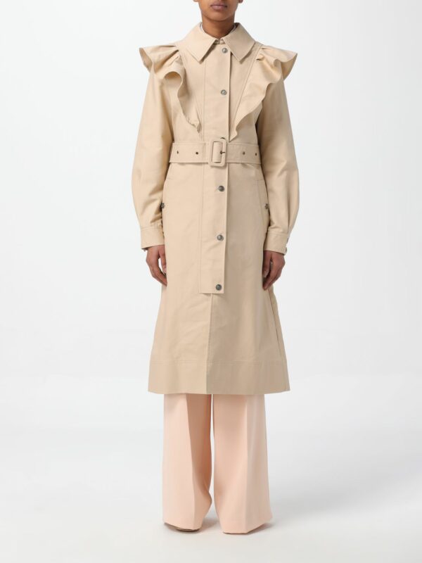 Trench Coat TWINSET Woman color Milk