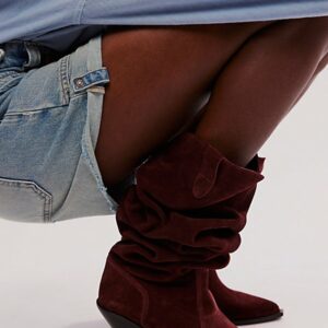 Triple Crown Over-the-Knee Boots by FP Collection at Free People in Espresso Suede, Size: US 8