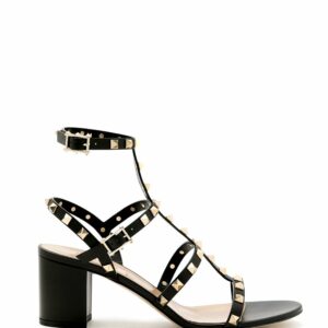 VALENTINO GARAVANI- Rockstud Leather Heel Sandals