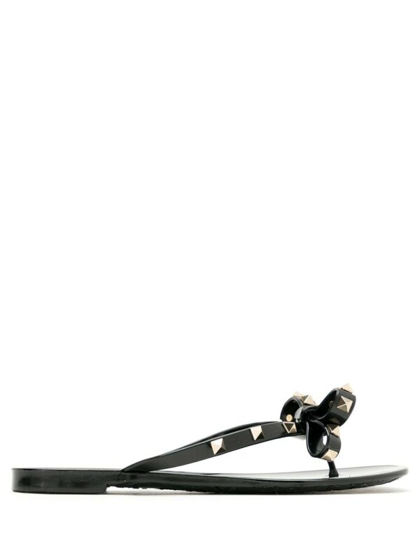 VALENTINO GARAVANI- Rockstud Rubber Thong Sandals