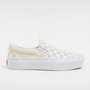 VANS Checkerboard Classic Slip-on Platform Shoes (checkerboard Rainy Day) Unisex Grey, Size 7.5