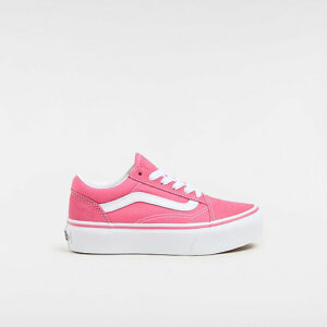 VANS Kids Old Skool Platform Shoes (4-8 Years) (honey Suckle) Kids Pink, Size 13.5