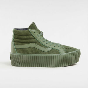 VANS Premium Sk8-hi 38 Reissue Platform Shoes (lx Suede/leather Army) Women Green, Size 3.5