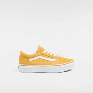 VANS Youth Old Skool Platform Shoes (8-14 Years) (golden Glow) Youth Yellow, Size 2.5