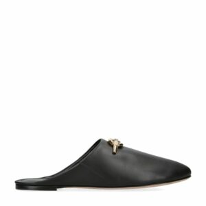 Valentino Garavani Leather Vlogo Slippers