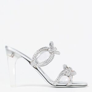 Valentino Garavani sandals in satin with all-over rhinestone crystals