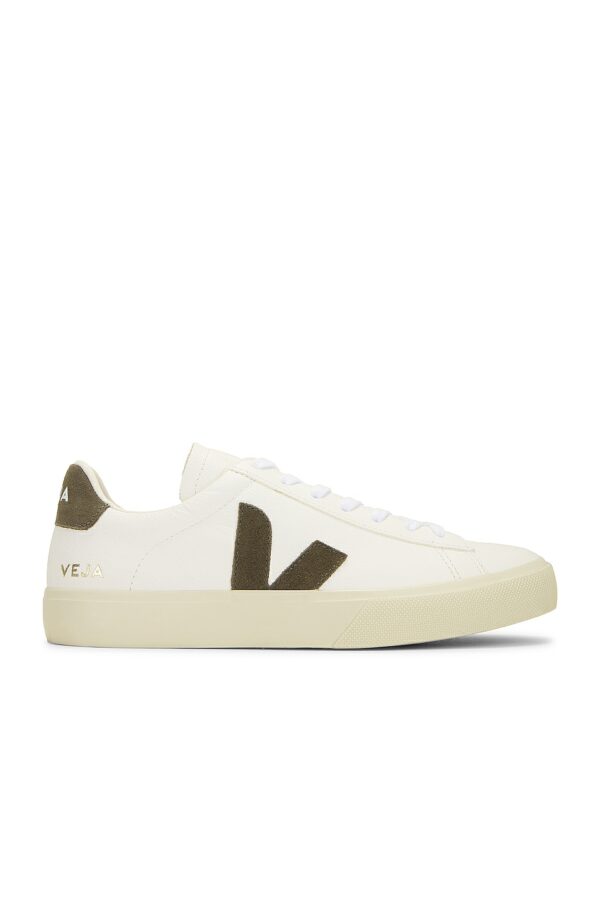 Veja Campo Sneakers in Extra White & Kaki - White. Size 41 (also in 40, 42, 43, 44, 46).