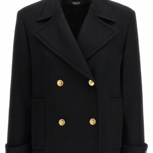 Versace Double-breasted Wool Coat