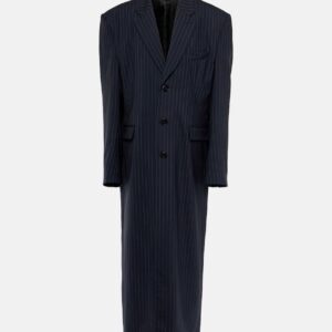 Vetements Oversized pinstriped wool coat