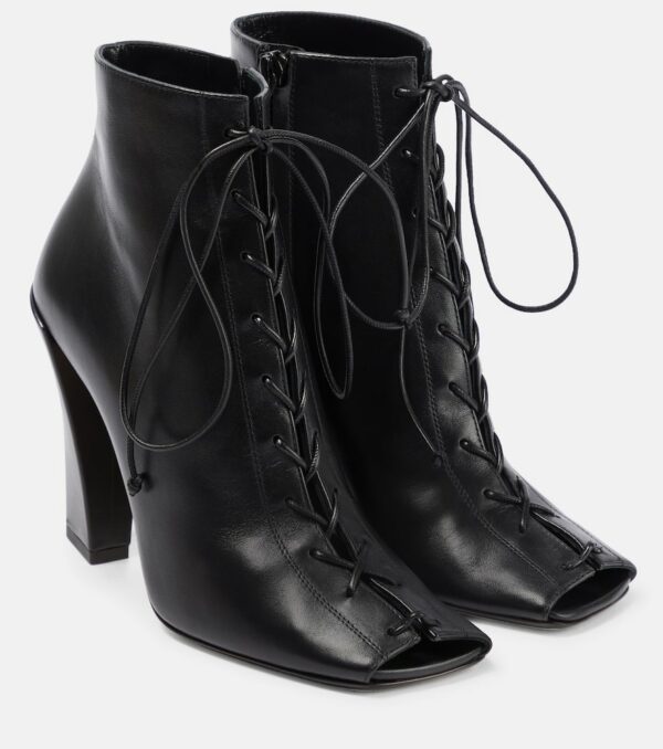 Victoria Beckham Reese leather peep-toe ankle boots