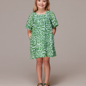 Whistles Kids Smooth Leopard Trapeze Dress