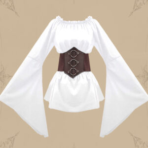 White Retro Costumes Women's Polyester Top Retro Marie Antoinette Costume Party Prom Dress