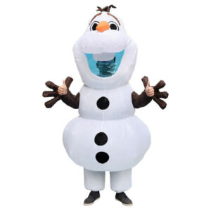 White Snowman Inflatable Costume Suit Cosplay Adult Costume Christmas Party Dress