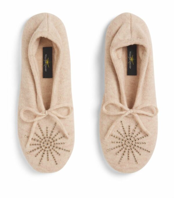 William Sharp Cashmere Crystal Star Slippers