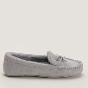 Women Grey Loafer Slippers