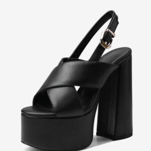 Women Sexy Sandals Chunky Heel Platform Open Toe 2 5.7 Sexy Shoes