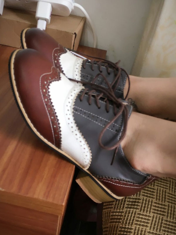 Women's Heeled Wingtips Oxfords