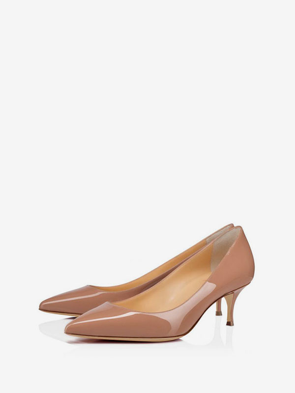 Women's Kitten Heel Pumps in Patent Leather