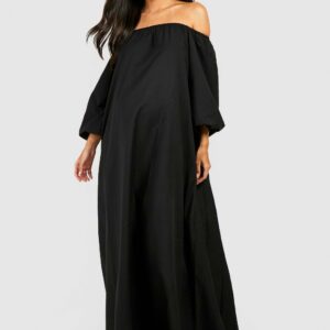 Womens Maternity Maxi Trapeze Dress - Black - 8, Black