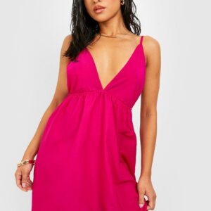 Womens Petite Strappy Sundress - Pink - 16, Pink