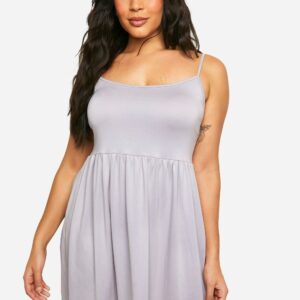 Womens Plus Strappy Sundress - Grey - 16, Grey