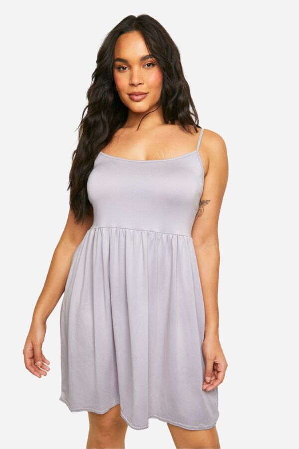 Womens Plus Strappy Sundress - Grey - 16, Grey