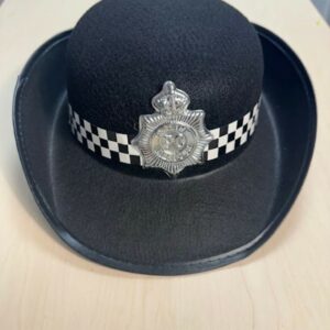 Women's Police Constable Hat With Badge Adults Fancy Dress Party