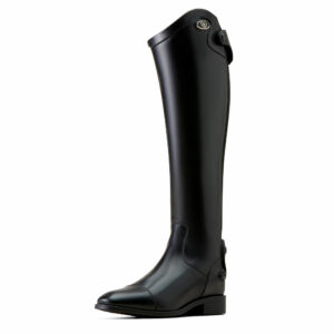 Women's Ravello Dress Tall Riding Boots in Black Calf, B Medium Width, Short Height, Regular Calf, Size 6.5, by Ariat