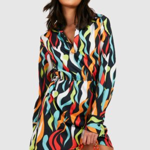 Womens The Printed Mini Dress - Multi - 8, Multi