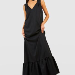 Womens Trapeze Maxi Dress - Black - 8, Black