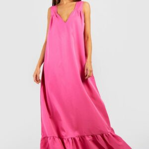 Womens Trapeze Maxi Dress - Pink - 8, Pink