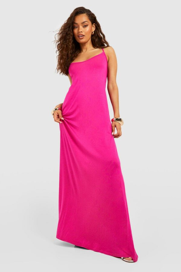 Womens Trapeze Strappy Maxi Dress - Pink - 8, Pink