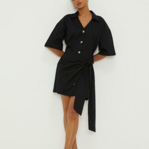 Womens Wrap Shirt Dress