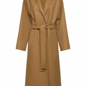 Wool Compact Belted Long Coat