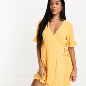 Y. A.S mini wrap dress in orange