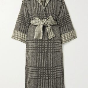 YOOX NET-A-PORTER FOR THE PRINCE'S FOUNDATION - + Net Sustain Belted Checked Wool Coat - Gray