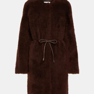 Yves Salomon Belted shearling coat