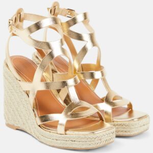 Zimmermann Bay metallic leather espadrille wedges