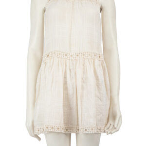 Zimmermann Cream Lace Pattern Tiered Dress