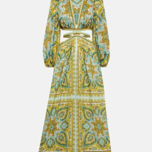 Zimmermann Halcyon cutout paisley midi dress