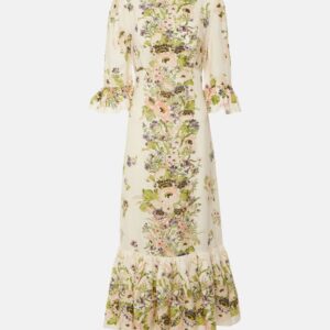 Zimmermann Halliday floral ruffled linen maxi dress