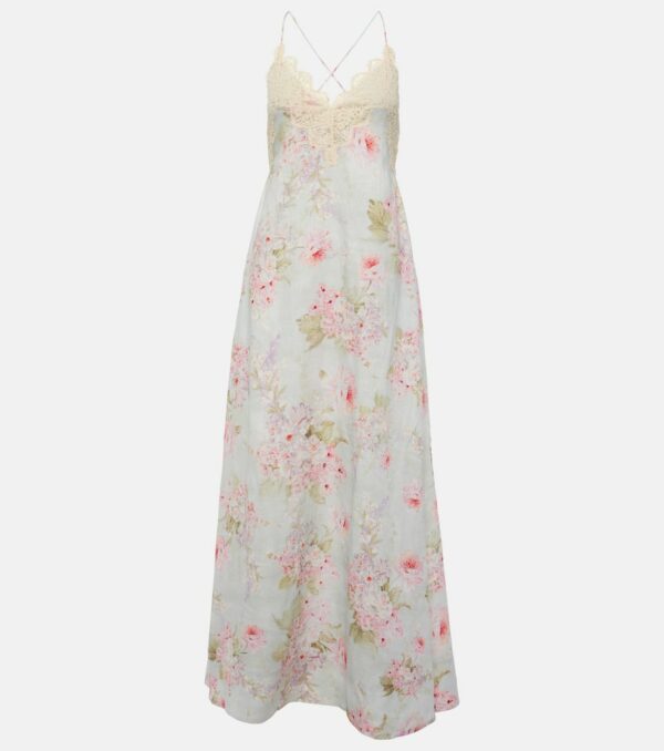 Zimmermann Halliday lace-trimmed floral maxi dress