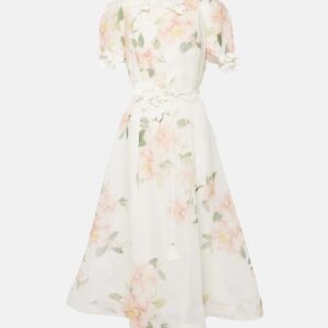 Zimmermann Natura Liftoff linen and silk organza midi dress